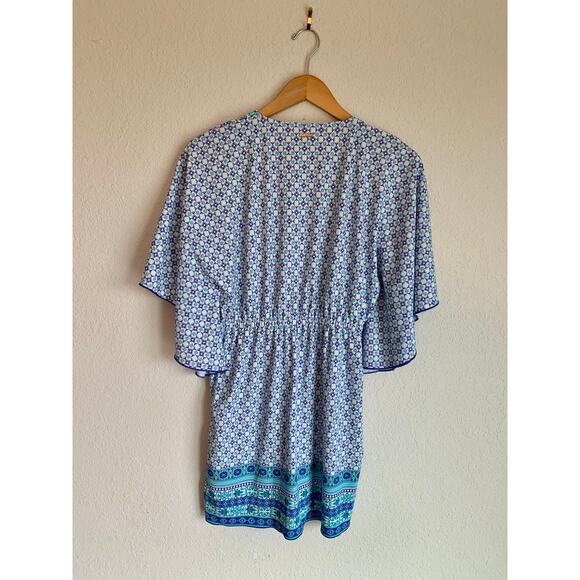 Cabana Life Blue Swim Coverup with Dramatic Sleeves - Picture 3 of 5